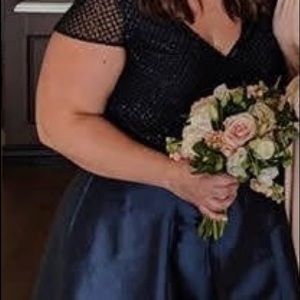 Adriana papell black and navy dress